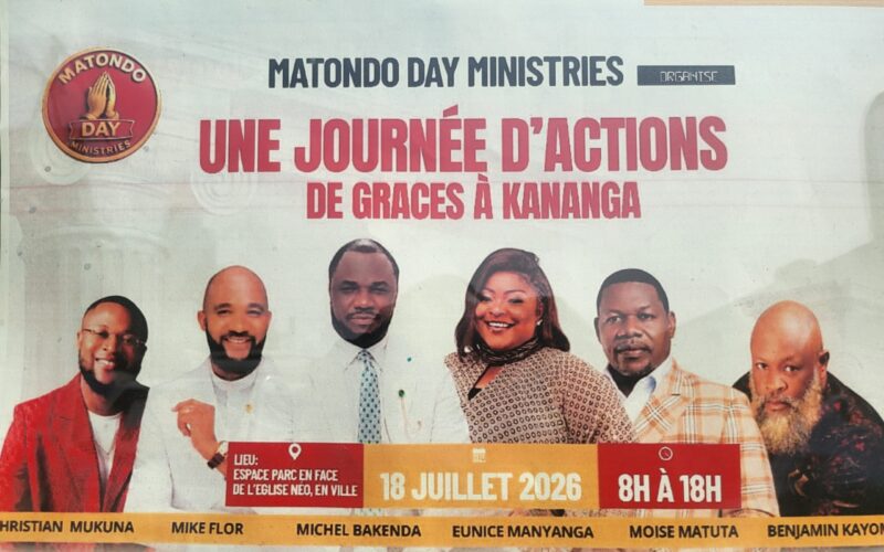 À Kananga, « Matondo Day Ministry », place la RDC sous le signe de la prière et de la gratitude