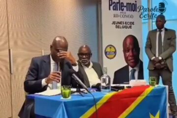 Martin Fayulu ému aux larmes lors d&rsquo;une rencontre avec les jeunes de l&rsquo;ECiDé à Bruxelles
